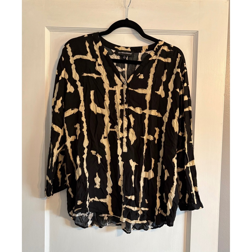 Women's Grand & Greene Long-Sleeve Blouse Size XL